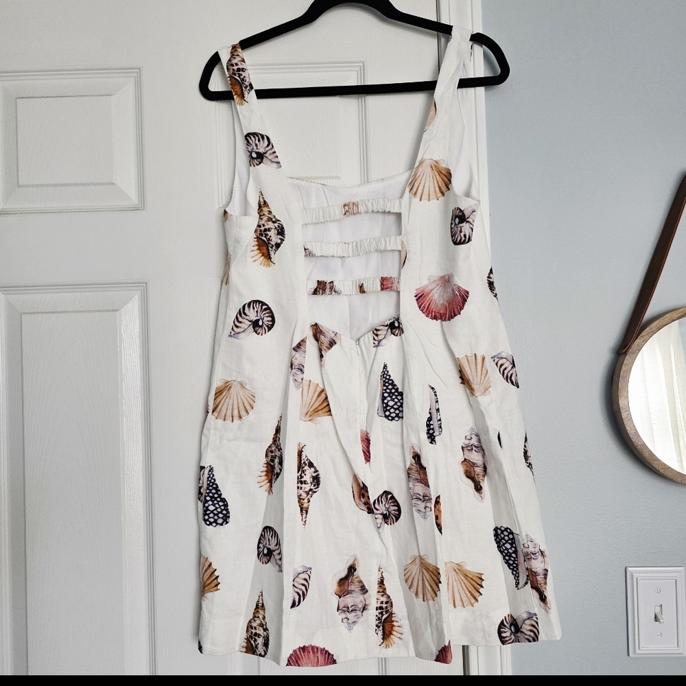 NWOT Steph Shell Linen Mini Dress L - Picture 4 of 12